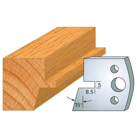 Jeu De 2 Fers Profilés Acier Ht. 40 Mm N°085 Languette Chanfrein - 800.085 - Leman