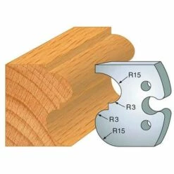 Jeu De 2 Fers Profilés Acier Ht. 50 Mm N°216 Bec De Corbin Et Scotie - 855.216 - Leman
