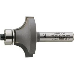 GUHDO Fraise à Arrondir, Outil à Bois, Ø : 38,1 Mm, Rayon 12,7 Mm, Long. Utile 19,1 Mm, Long. Totale : 61,0 Mm