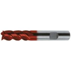 GUHRING Fraise Cylindrique Longue, 4 Dents, En Carbure Monobloc Avec Angle D'hélice De 40°/42°, Queue HB, Fire, Ø D1 - H10 : 4,0 Mm, Long. Totale L1 57 Mm