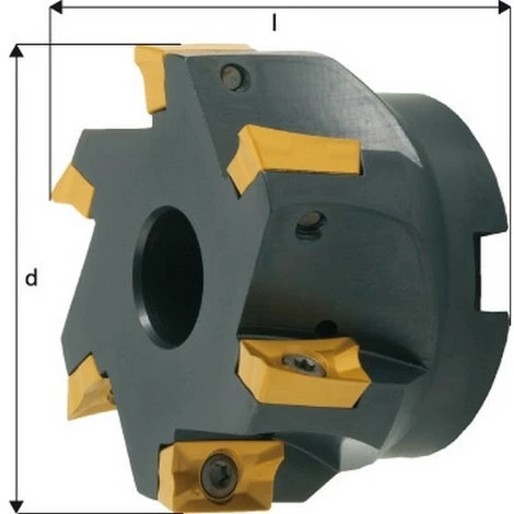 FP Fraise à Surfacer-dresser à 90° à Arrosage Central APKT 1604, Ø D : 40 Mm, Nombre De Dents 4, Ø Du Perçage De Positionnement 16 Mm, Dimensions L : 40 Mm