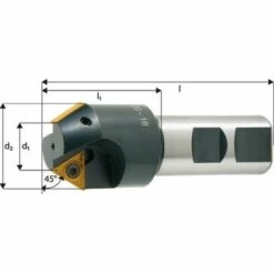 FP Fraise à Chanfreiner 15°, 30°, 45°, 60°, 75° à Arrosage Central, Angle : 30 °, Ø D Min./max. D2 32 Mm, Ø D Min./max. D1 16 Mm, Dents : 3