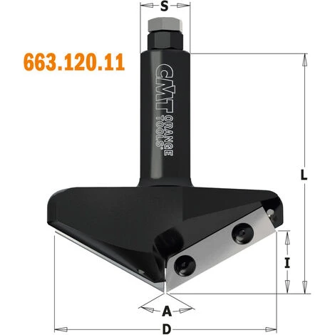 CMT ORANGE TOOLS 663.130.11 FRAISE HW POUR FENTES EN FORME DE V 130° D=91X20.2X95 DR – Image 2