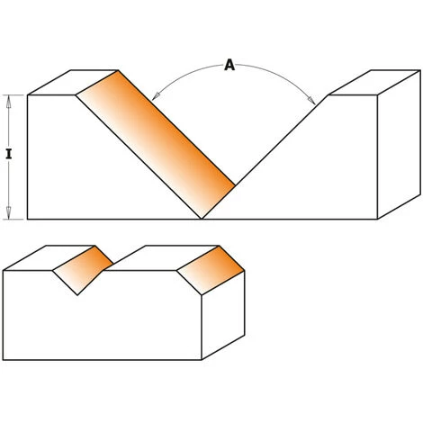 CMT ORANGE TOOLS 663.130.11 FRAISE HW POUR FENTES EN FORME DE V 130° D=91X20.2X95 DR – Image 3