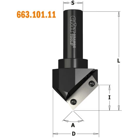 CMT ORANGE TOOLS 663.130.11 FRAISE HW POUR FENTES EN FORME DE V 130° D=91X20.2X95 DR – Image 5