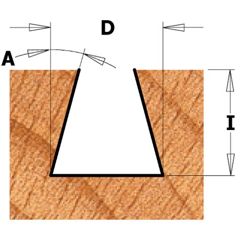 CMT ORANGE TOOLS K918-127 FRAISE À QUEUE D'ARONDE A14 HW Z2 S=8 D=12.7X12X45 DR – Image 2