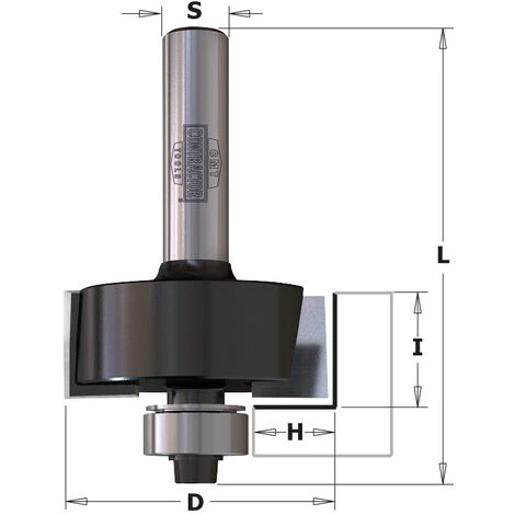 CMT ORANGE TOOLS K935-317 HW-FR. A FEUILLURES Z2 S=8 D=31.8X12.7X54 H=9.5 DR – Image 2