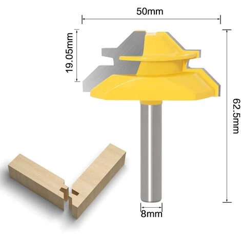 ASUPERMALL Jeu De Fraises à Feuillure 8 Mm Avec Tige De 12,7 Mm 16 Mm 19,05 Mm De Hauteur Fraise à Fente Fraise à Rainurer En Bois, 3PCS – Image 3