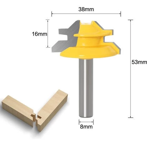 ASUPERMALL Jeu De Fraises à Feuillure 8 Mm Avec Tige De 12,7 Mm 16 Mm 19,05 Mm De Hauteur Fraise à Fente Fraise à Rainurer En Bois, 3PCS – Image 4