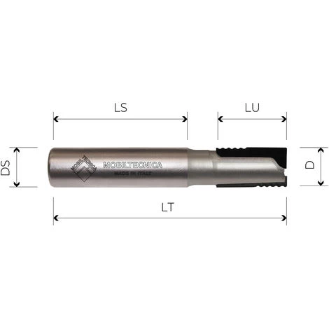 MTEC038.2 - FRAISES EN DIAMANT AVEC TAILLANTS HAUT POS / NÉG Z2R CORPS EN DENSIMET - MOBILTECNICA _ .2_D12 | LU1 19 | LU2 DA 12 A 16 | DS12 | LT65 | Z2 | AX+/-4° | GAU | H3,5