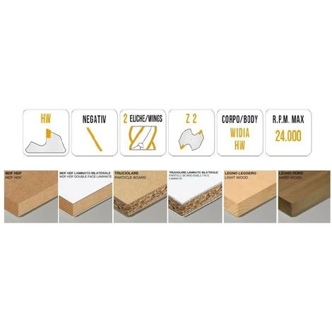 MTEC504.3 - FRAISES HÉLICOÏDALES EN HW NÉGATIVES Z2 - MOBILTECNICA .3_D3 | LU 6,5 | DS6 | LT50 | Z2 | NEG | DR – Image 2