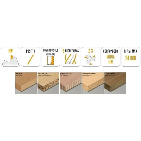 MTEC507.1 - FRAISES HÉLICOÏDALES EN HW POSITIVES Z3 AVEC BRISE–COPEAU - MOBILTECNICA .1_D8 | LU 22 | DS8 | LT70 | Z3R | POS | DR – Image 2