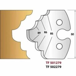 LEMAN Paire De Fers De Toupie Hauteur 50 Mm N° 279 - Quart De Rond Et Congés Multiples