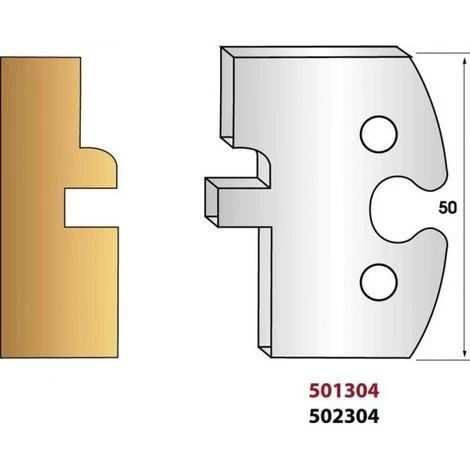 LEMAN Paire De Fers De Toupie Hauteur 50 Mm N° 304 - Bardage Rainure