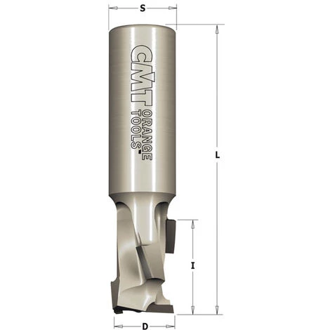 CMT ORANGE TOOLS 140.190.61 FRAISE HÉLICOÏDALE Z1+1 DP S=3/4 D=3/4X1-1/16X3-1/2 DR. – Image 2