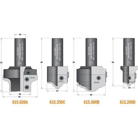 CMT ORANGE TOOLS 615.200D CORPS DE LA FRAISE (D) S=20X50 D=20X20X85 DR – Image 2