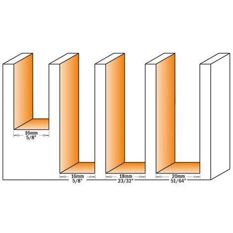 CMT ORANGE TOOLS 653.159.11 FRAISE À COUPE DROITE AVEC COUTEAU Z1+1 S=12,7 D=15,8X48X112 DR – Image 3