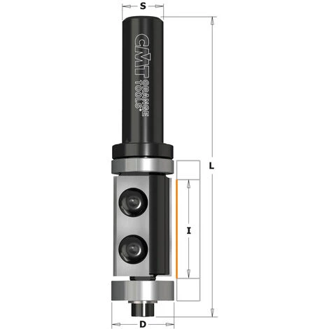 CMT ORANGE TOOLS 657.692.11B FRAISE HW AVEC COUTEAU ET ROULEMENT À AFFLEURER Z2 S=12,7 D=19X30X90 DR – Image 2
