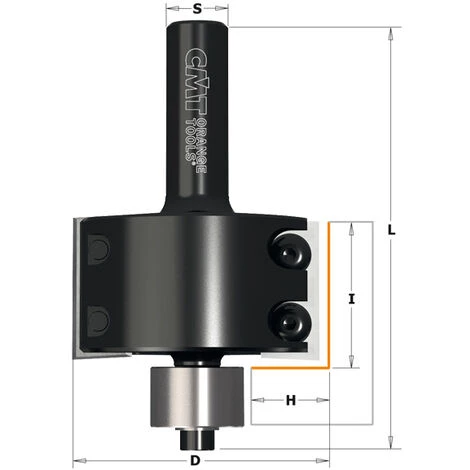 CMT ORANGE TOOLS 660.991.11 FRAISE HW AVEC COUTEAU À FEUILLURER Z2 S=12,7 D=50,8X28,3X86 DR – Image 2