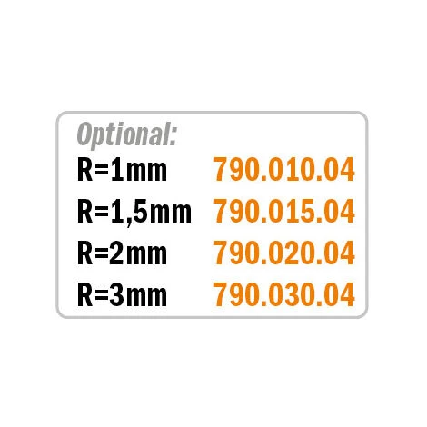 CMT ORANGE TOOLS 661.030.41 FRAISE A' ARRONDIR AVEC PLAQUETTES HW Z2 S=8 D=12,7 L=57,5 R=3 DR – Image 5