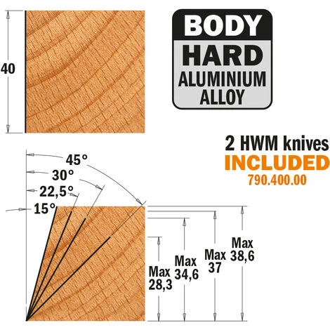 CMT ORANGE TOOLS 694.018.30 PORTE-OUTIL RÉGLABLE À CHANFREINER HW Z2 D=120X40X30 – Image 3