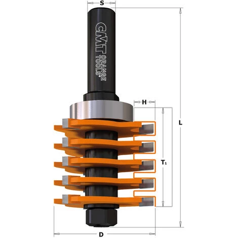 CMT ORANGE TOOLS 800.616.11 FRAISES POUR JOINTS COLLÉS HW Z3 S=12,7 D=47,6X40 – Image 2