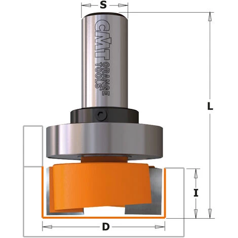 CMT ORANGE TOOLS 801.128.11B FRAISE À MORTAISER HW AVEC ROULEMENT S=6,35 D=12,7X8X41 – Image 2