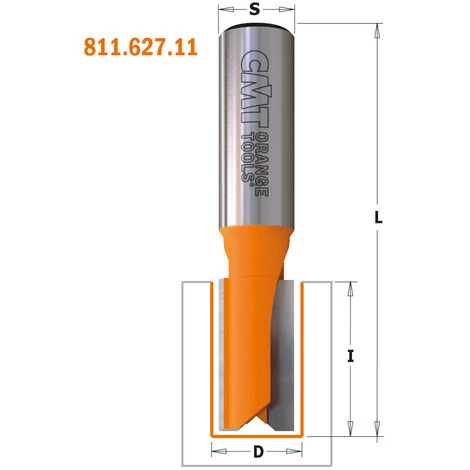 CMT ORANGE TOOLS 811.032.11 FRAISE À COUPE DROITE HWM S=6,35 D=3,2X9,5X45 – Image 2