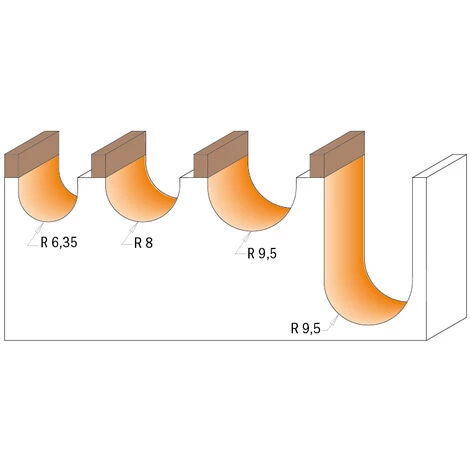 CMT ORANGE TOOLS 814.127.11B FRAISE À GORGE HW AVEC ROULEMENT S=6,35 D=12,7 – Image 3
