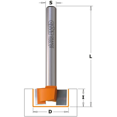 CMT ORANGE TOOLS 852.001.11 FRAISE À AFFLEURER HW Z2 S=6,35 D=19,05X9,52X57 – Image 2