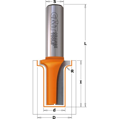 CMT ORANGE TOOLS 865.905.11 FRAISE PROFILÉE A' ARRONDIR HW Z2 S=12,7 D=12,7/22 R=3,2 DR – Image 2