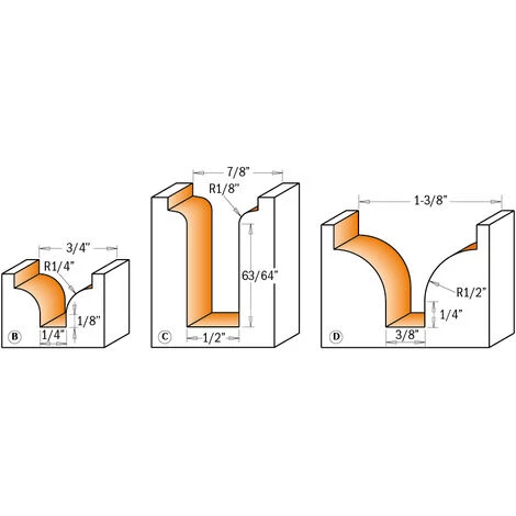 CMT ORANGE TOOLS 865.905.11 FRAISE PROFILÉE A' ARRONDIR HW Z2 S=12,7 D=12,7/22 R=3,2 DR – Image 4