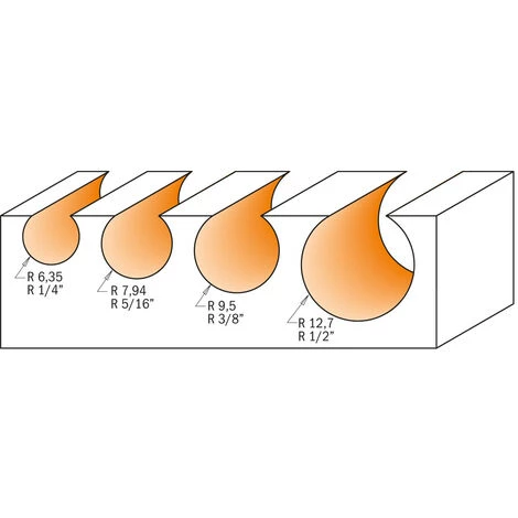 CMT ORANGE TOOLS 868.754.11 FRAISE SPHERIQUE HW Z2 S=12,7 D=25,4X23,5X70 R=12,7 – Image 3