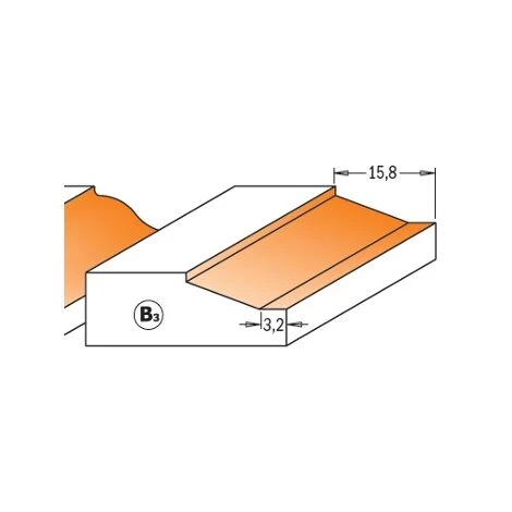 CMT ORANGE TOOLS 990.012.11 FRAISE POUR PORTES AVEC ROULEMENT HW S=8 D=47,65X9,5