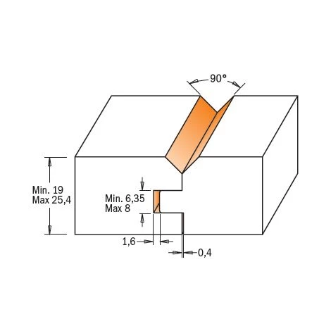 CMT : Jeu De 2 Fraises Pour Joints En V - Queue 12.7 Mm – Image 2