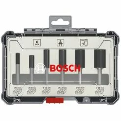BOSCH PROFESSIONAL 2607017465 LOT DE 6 FRAISE À RAINURER EN BOIS POUR DÉFONCEUSE AVEC TIGE DE 6 MM