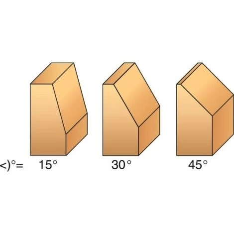 LEMAN Fraise De Défonceuse à Plaquettes Carbure Brasées 2 Coupes Chanfrein, Queue 6 Mm, Diamètre 24 Mm, Chanfrein 30° – Image 3