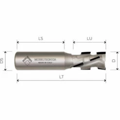 MTEC016.2 - FRAISE HÉLICOÏDALE EN DIAMANT Z2+2 CORPS EN ACIER PCD H4, 5 Mm - MOBILTECNICA _ .2_D18 | LU 27 | DS20 | LT85 | Z(2+2)(6DP+1HW) | AX20° | GAU | H4,5
