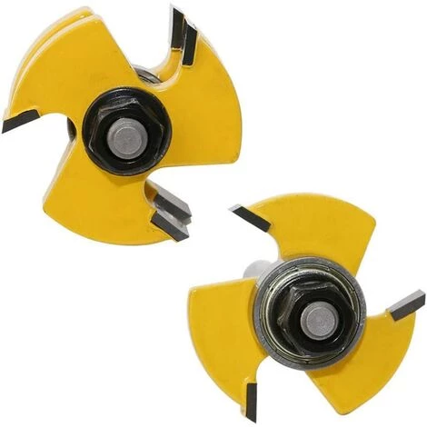 LITZEE Jeu De 2 Couteaux à Percussion à Rainure Et à Languette 8-manche Jeu De Couteaux En Forme De T à 3 Dents Forme De Tige En T De 8 Mm Outil De Travail Du Bois – Image 4