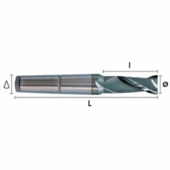 HEPYC Fraise Métal Cônique HSSE DIN326D Acier CM3 D. 25 X Lt. 128 X Lu. 26 Mm Q. DIN 228A