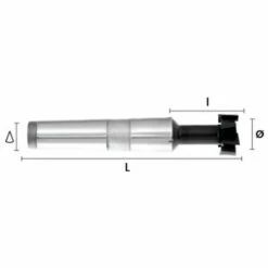 HEPYC Fraise Métal Pour Rainurer HSSE DIN851B CM3 D. 40 X Lt. 138 X Lu. 18 Mm Q. DIN 228A