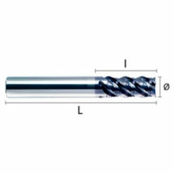 HEPYC Fraise Métal Carbure HM-MD DIN6527L D. 16 X Lt. 92 X Lu. 32 X Di. 16 Mm Q. DIN 6535HA