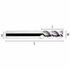 HEPYC Fraise Métal Carbure HM-MD W D. 6 X Lt. 57 X Lu. 13 X Di. 6 Mm Q. DIN 6535HA