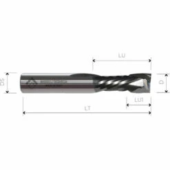 MTEC514 - FRAISES HÉLICOÏDALES EN HW UP-DOWN POSITIVES/NEGATIVES Z2+2 - MOBILTECNICA