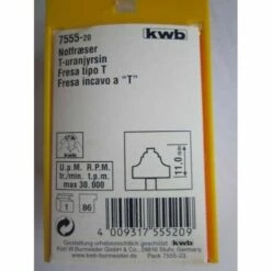 KWB Fraise à Rainurer En T HM Aufhänges Chlitz Fraise, 7555-20