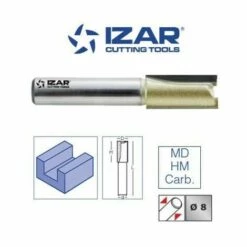 Fraise à Rainer Droite Carbure HM Izar D. 22 Mm Queue 8mm