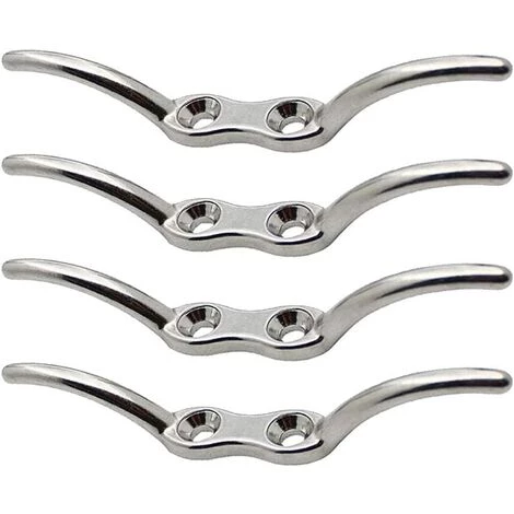 ABCRITAL Taquet Amarrage Taquet Crochet Aveugle Mât Crochet De Taquet Crochet De Taquet En Acier Inoxydable Pour Corde De Stores Rideau Yacht Dock Pont Base Marine Bateau Attache Accessoires 4 Pièces