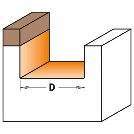 CMT ORANGE TOOLS 852.001.11B FRAISE À AFFLEURER AVEC ROULEMENT HW Z2 S=6,35 D=19,05X9,52X57 – Image 3