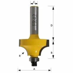 KIVEC FR38-6 - 6-concave Coupe 31.8x15.9mm Dur Métal Pour Manche En Boi 6x36.1mm De Rayon 9.5mm