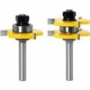 8mm Queue Langue Appariée Et Fraise De Rainure Betterlife， Set 3 Dents Forme T Cutter En Bois De Coupe Outil De Travail Du Bois